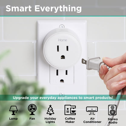 Smart Plug with App Control, 10A, Works with Alexa & Google Home - White